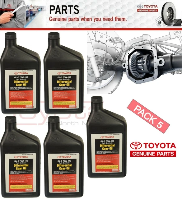 5 OEM TOYOTA Differential Gear Oil Fully Synthetic GL-5 75W-140 00289