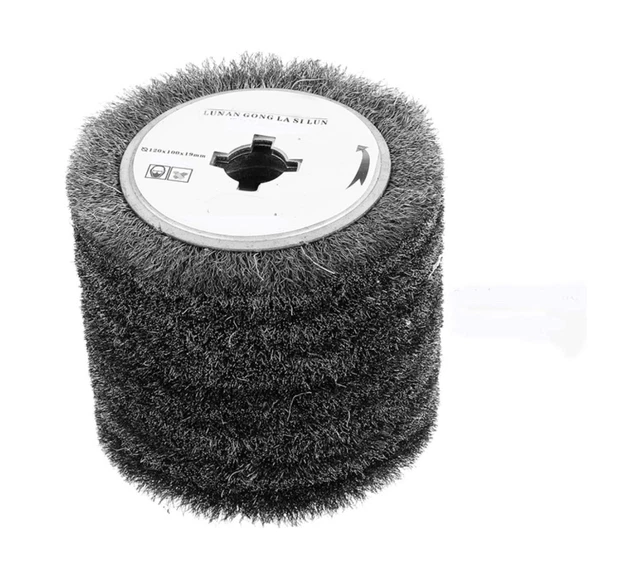SIGNI 120mm Stainless Steel Wire Brush Wheel Drawing Wheel for Metal Surface ...