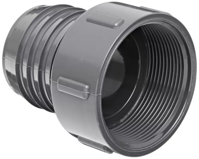 Dura 1435-012 PVC Tube Fitting, Adapter, Schedule 40, 1-1/4" Barbed x NPT Female