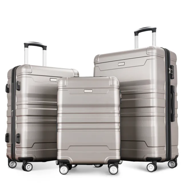 Luggage 3 Piece Set Suitcase Spinner Hardshell Lightweight TSA Lock Expandable 2
