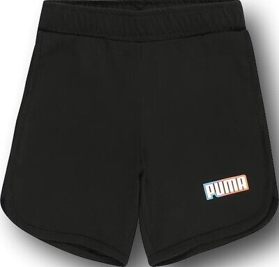 Puma 847295 01 Alpha Shorts Pantaloncini Junior in Cotone Nero