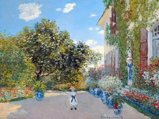 Artist's house at Argenteuil flower Monet Tile Mural Kitchen Backsplash Ceramic
