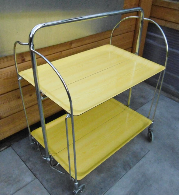 Vagón de servicio original restaurado Bremshey Dinett de 1955-65 vagón de té mesa