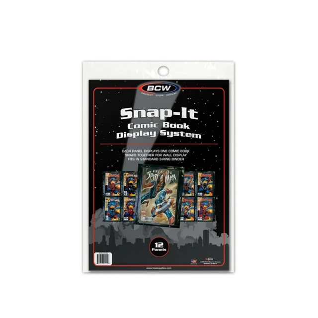 Pack of 12 BCW Snap It Comic Book Wall Display Panels Holders