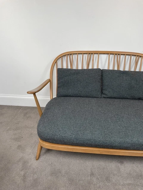 Vintage Ercol Windsor 2 Seater Sofa In Blonde (Model 203/2) + Cushions