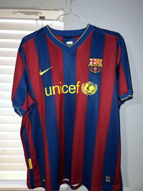 Barcelona 2009 2010 Home Football Shirt #10 Lionel Messi Nike Jersey Size Xl