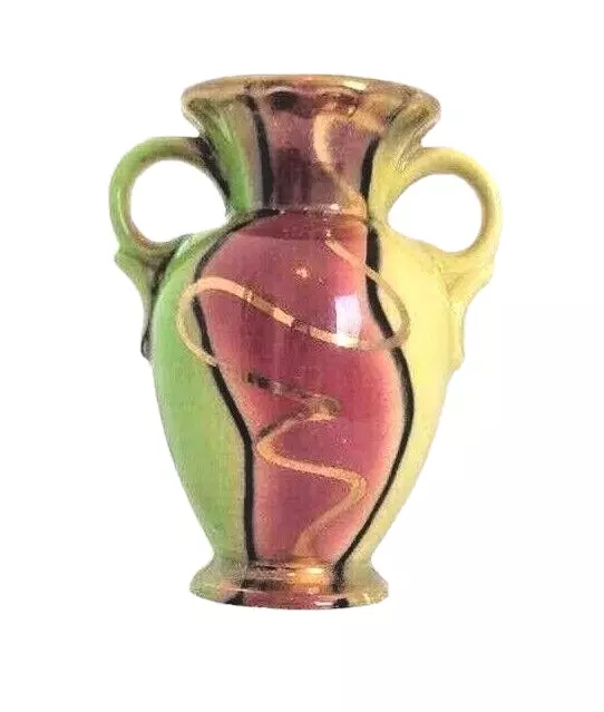 Scheurich 233-12 Art Vase SMALL Vintage West German Pottery Glazed Colorful