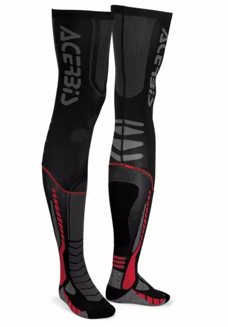 Calze Alte Moto Sotto Ginocchiere Rinforzate Acerbis Socks X-Leg Rosso 42/44