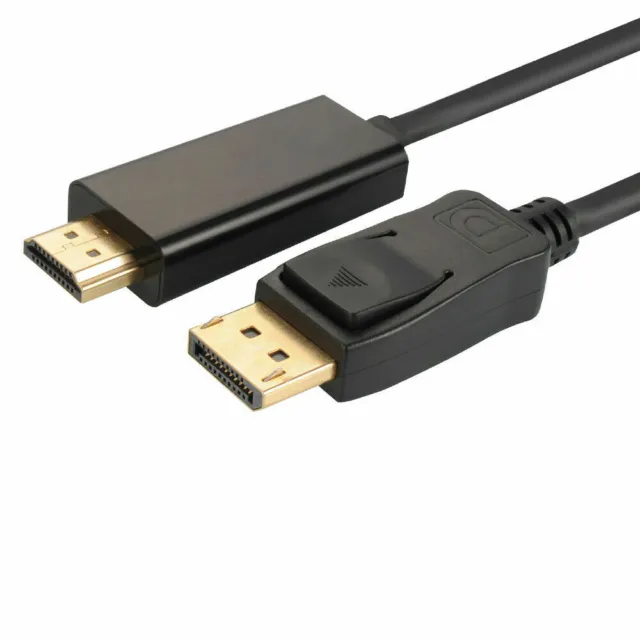 3FT Display Port to HDMI Cable Cord DP to HDMI Cable Adapter Gold Plated HD US