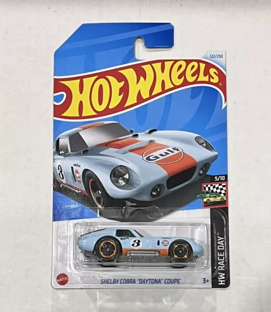 2024 HOT WHEELS Shelby Cobra “Daytona” Coupe Gulf Diecast 1/64 Toy Car New