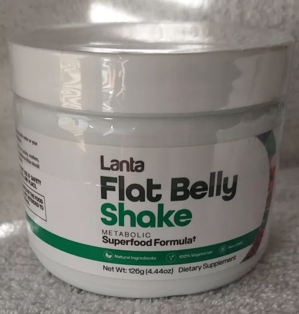 Lanta Flat Belly Shake Powder - Metabolic Superfood Formula (4.44oz) Exp 04/2024