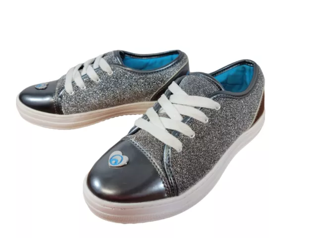 OSIRIS LONA GIRLS Athletic Glitter Silver Sneaker Shoes Size 4 $36.01 ...
