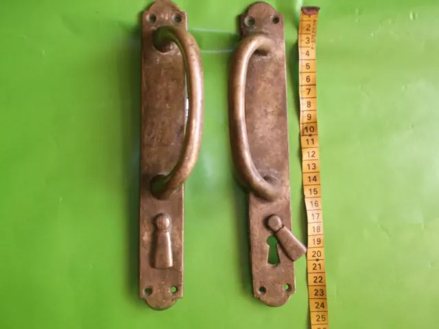 Large Pair of Bronze antique vintage old Door