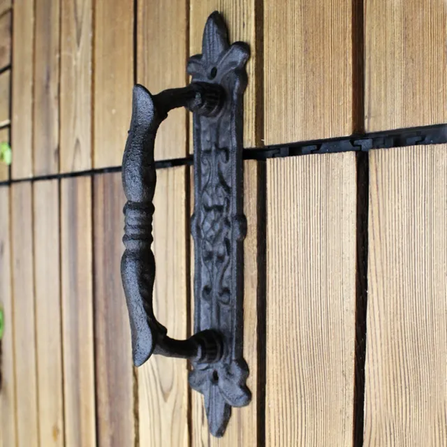 Vintage Cast Iron Pull Door Handle Garden Gate Shed Paddock Barn Cupboard OI