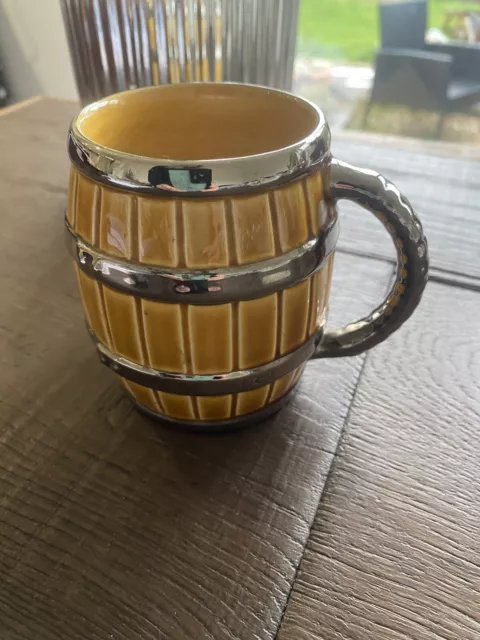 Vintage Barrel Mug By Wade England Tankard Glazed Collectible