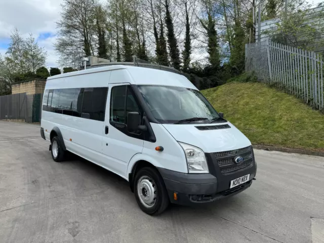 2010 10 REG FORD TRANSIT T430 2.4 TDCi RWD DURATORQ 17 SEAT MINIBUS WHITE LWB !!