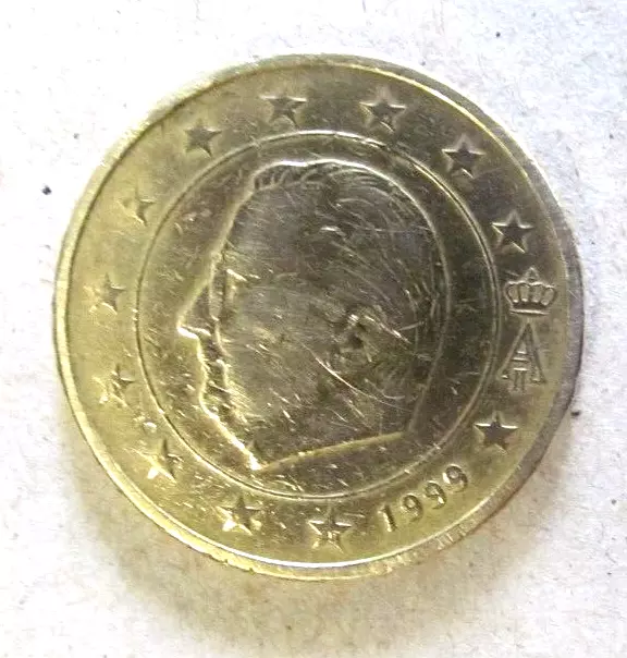 RARE PIECE 50 cent euro BELGIQUE de 1999