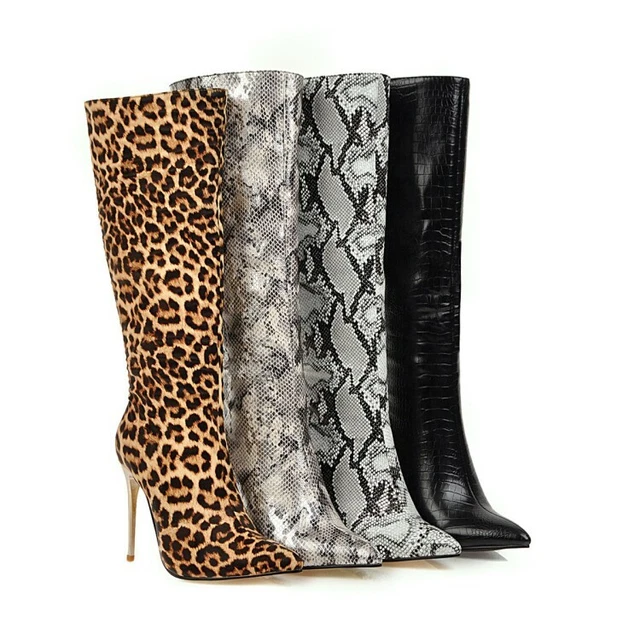 Minetom Sandales à talons hauts pour femme - Fermeture éclair sexy - Avec sangle croisée creuse