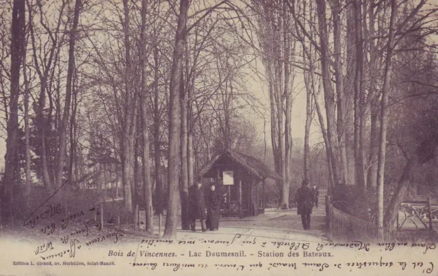 CPA 94 1905 VINCENNES Le Bois  Lac Daumesnil  Station de Bateaux