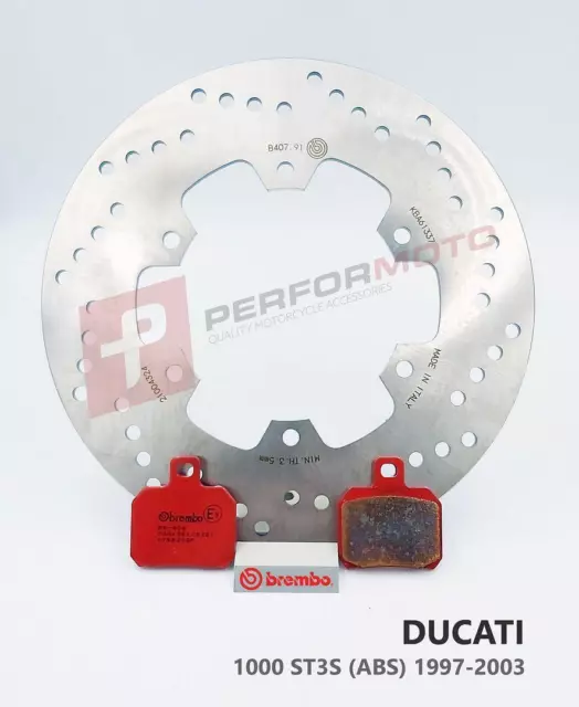 Brembo Serie Oro Rear Disc and SP Pads fits Ducati 1000 ST3S ABS 1997-2003