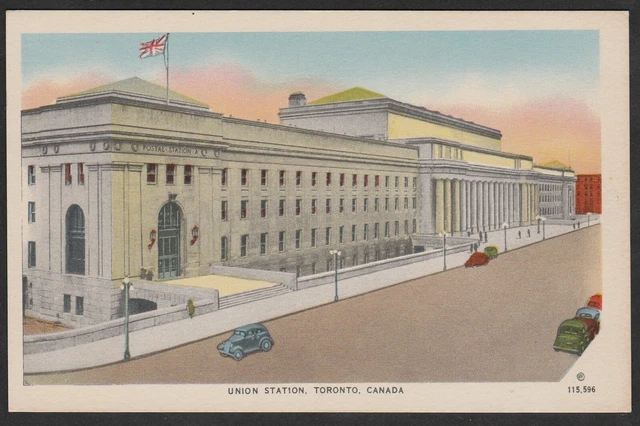 Vintage Post Card - Union Station, Toronto, Ontario - Unposted