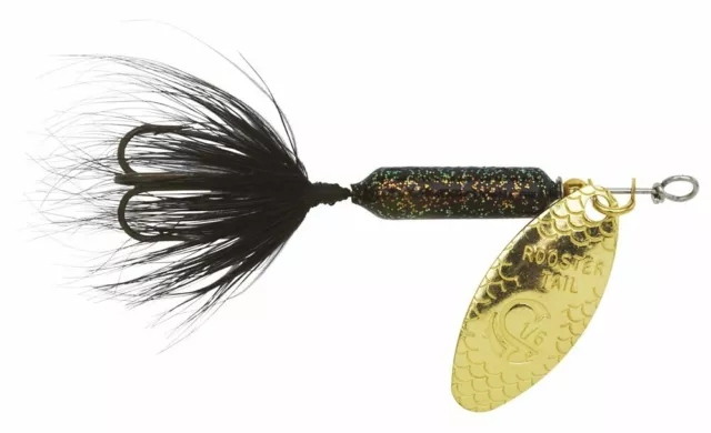 YAKIMA BAIT WORDENS Rooster Tail Spinner Lure 1/8 Oz Glitter Black