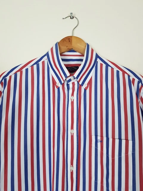 Paul & Shark S/S Striped Summer Shirt Xl Excellent Condition!