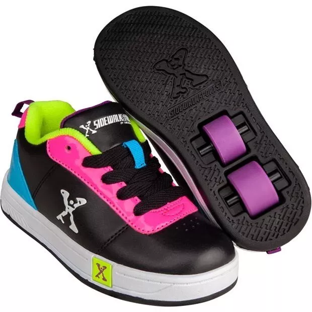 Sidewalk Sport By HEELYS  Lane Girls Trainers Black/Pink All Sizes Available