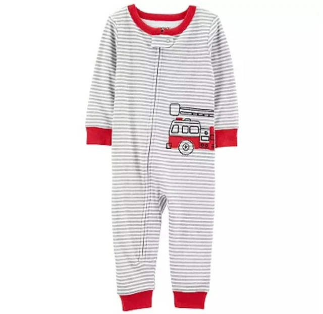2 pack NWT 24M Baby Carter's Firetruck One-Piece Footless Pajama Sleep and Play