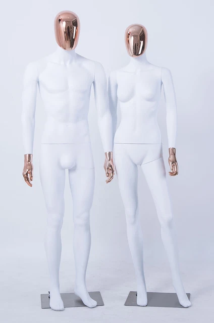 Mannequin Homme Econoco UBM-4 - Tête Ovale, Main Gauche Sur Hanche, Jambe Droite Avant