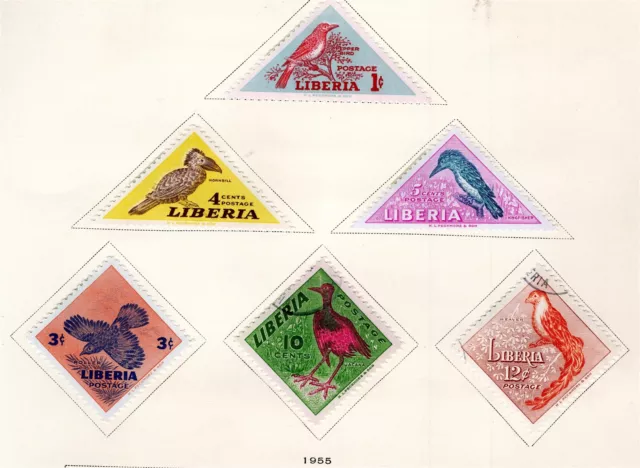 Liberia Stamp Scott #341-346, Birds, Set of 4, MLH & Used SCV$9.75