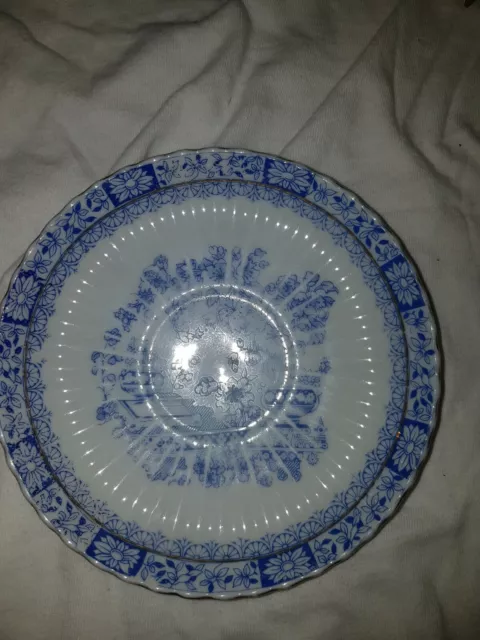 CHINA BLAU Untertasse Teller 14 cm Sammler Hobby Küche selten alt Sorau Portland