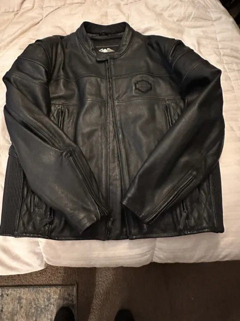 GENUINE MENS HARLEY davidson leather jacket xxl $325.00 - PicClick