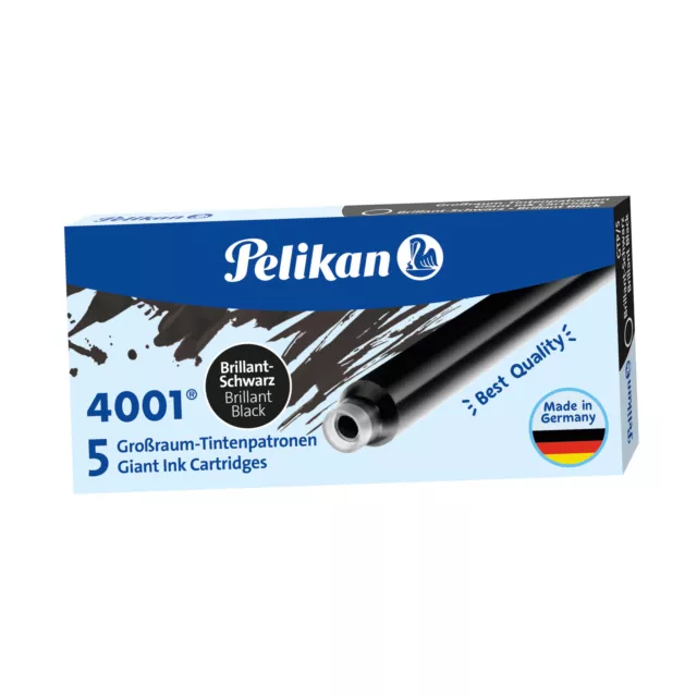 Pelikan Großraumtintenpatronen Patronen 4001 GTP/5 schwarz Inhalt 5 Stück