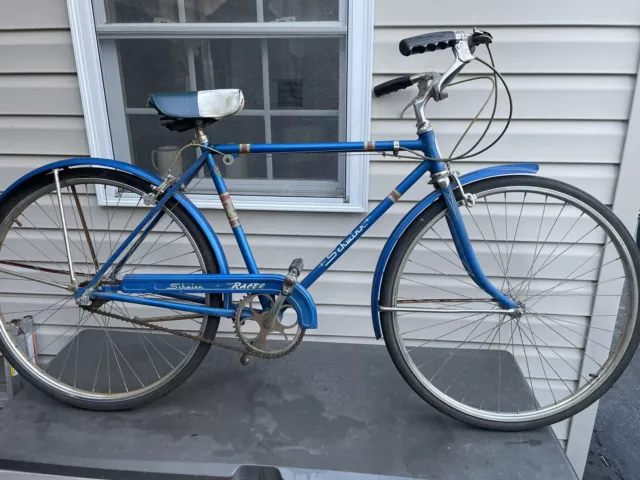 1964 SCHWINN Racer MENS 3-SPEED CRUISER BIKE BLUE  COLLEGIATE Speedster Original