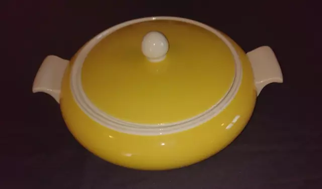 ANCIENNE SOUPIERE VILLEROY Et Boch Collection Biarritz Jaune Vintage