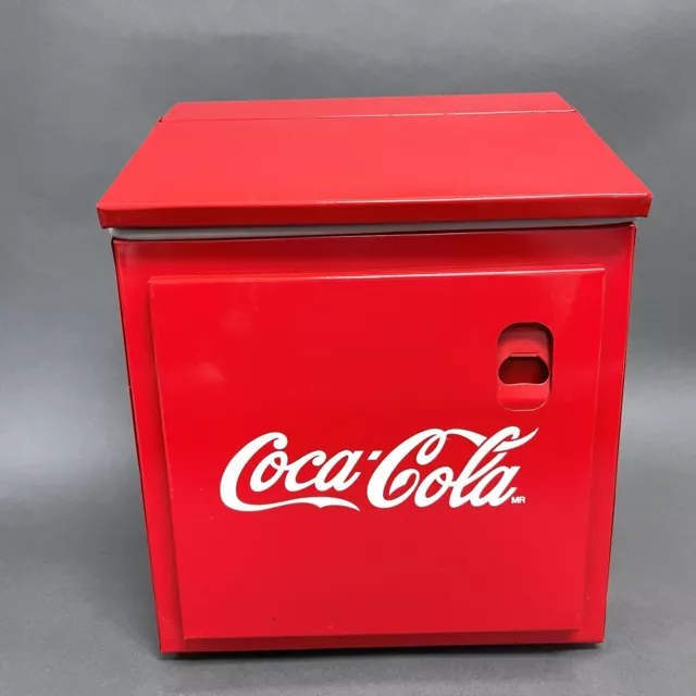 Coca Cola Cooler Red White Metal Insulated Cap Opener
