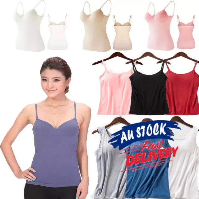 Women's Tank Tops Adjustable Strap Camisole With Built in Padded
