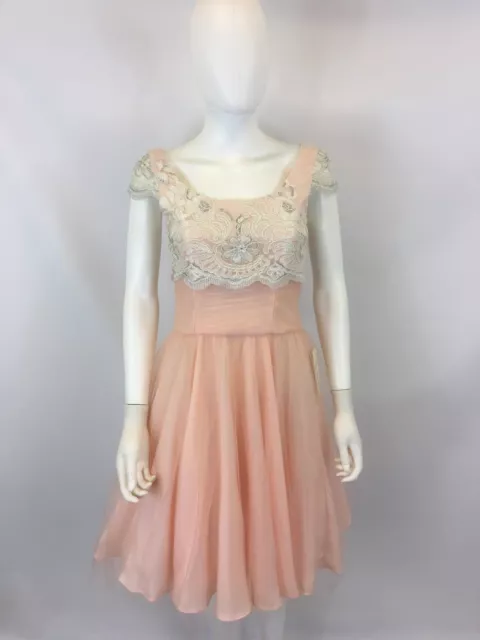 A. Drea Women's Pink Tulle Fit and Flare Dress Size S