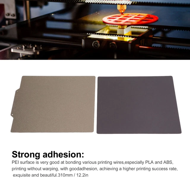 PEI Steel Plate Double Sided Magnetic Spring Steel Plate 310 X 310mm HB0