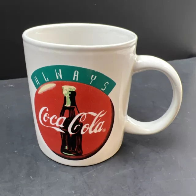 Coca-Cola Coffee Mug 2003 by Gibson Red Green & White Button Logo ~ Vintage Coke