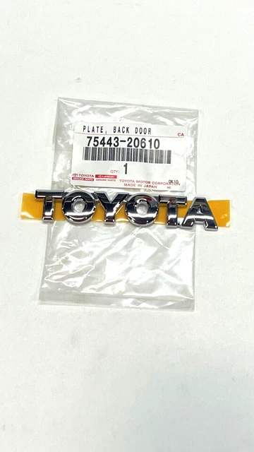 Genuine Celica, Mr2 Spyder & Prius  (00-05) Plate Back Door "Toyota" 75443-20610