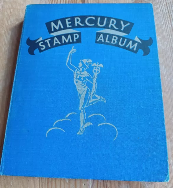 Vintage Sg Mercury Stamp Album & Collection Of Over 500 Used World Stamps