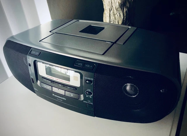 2-way 4-speaker Sound System Panasonic RX-D55GC-K Boombox - AM/FM