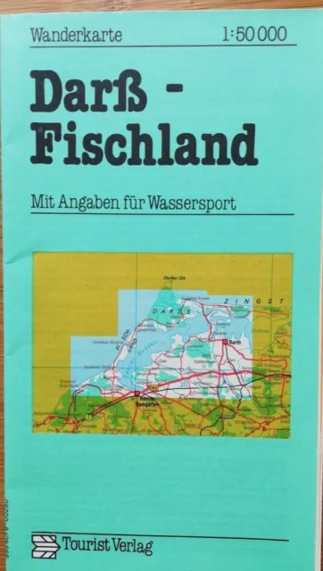 Wanderkarte Darß-Fischland 1:50000 Tourist Verlag DDR mit Angaben zu Wassersport