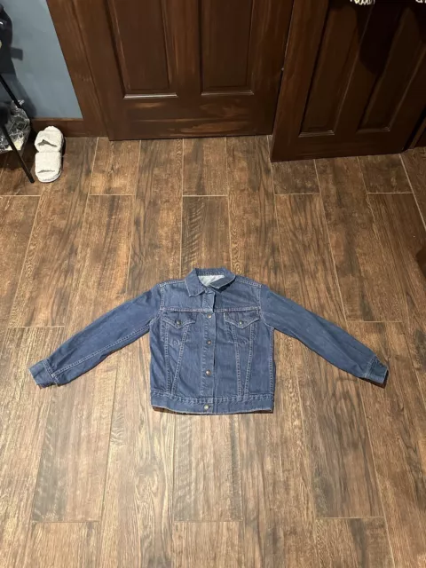 Vtg 60s Levi's Big E Denim Jean Snap Jacket  "Levis for Gals" USA