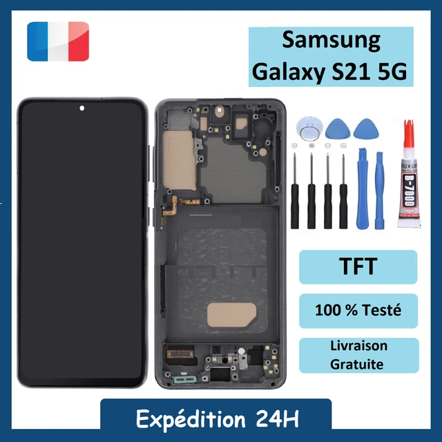 Écran LCD Complet + Châssis Argent Pour Samsung Galaxy S21 Plus G996B – Officiel Neuf