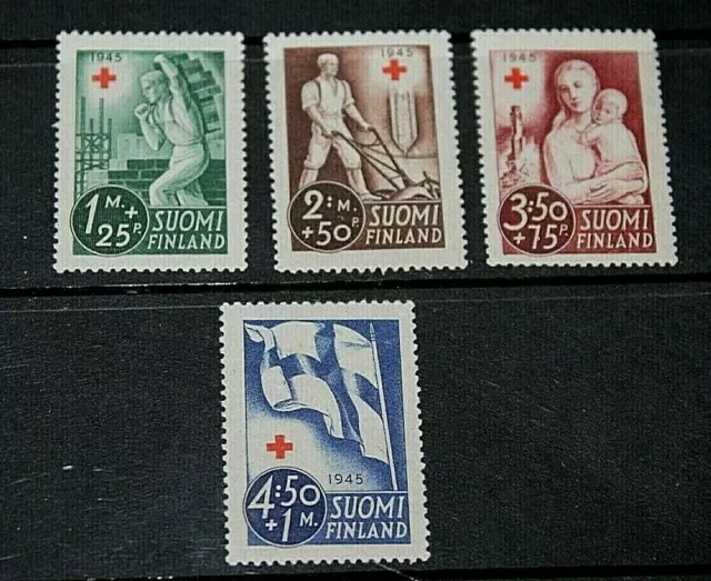 Finland  1944 Red Cross Fund Set Of 4 Issues  Fine  M/N/H