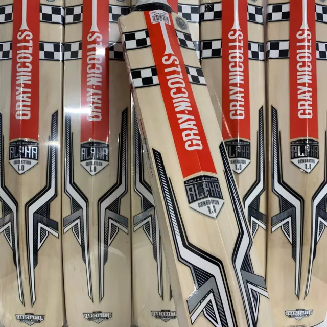 Gray-Nicolls Cricket Bat - Alpha Warrior Kashmir Willow - Junior Size: Harrow