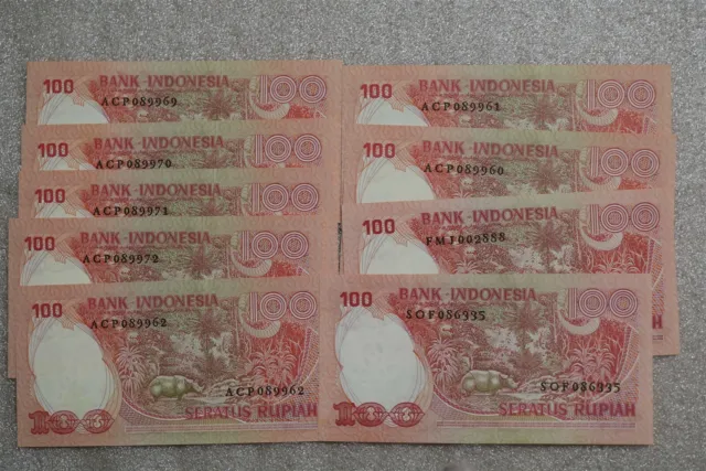 Indonesia - 9 Old Banknotes B27 #902